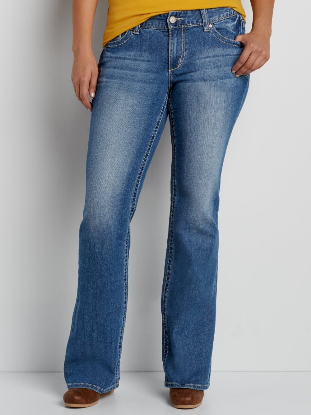 Vintage Maurices Women's Denim Flare Bootcut Hipster Jeans Size 11/12 Regular